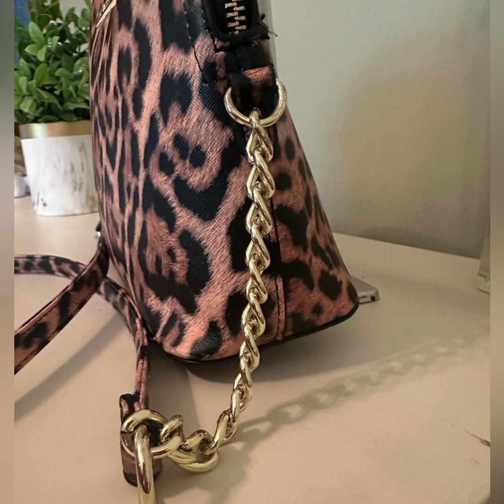 Steve Madden Cheetah Print Dome Crossbody Satchel - image 3